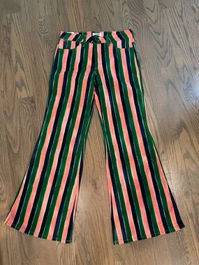 Wrangler  wanderer 622 Striped denim flare jeans Pants in Pink, Green & Navy